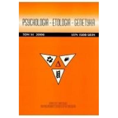 Psychologia etologia genetyka tom 14/2006