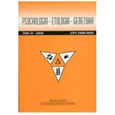 Psychologia etologia genetyka tom 21 2010