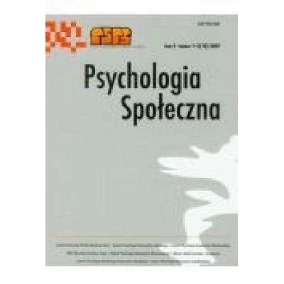 Psychologia społeczna  1-2 2009 tom 4