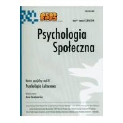 Psychologia społeczna tom 9 numer 2 (29) 2014