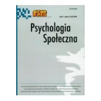 Psychologia społeczna tom 9 numer 4 (31) 2014