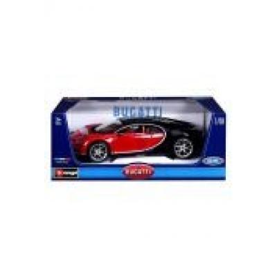 Bugatti chiron 1:18 czerwony bburago