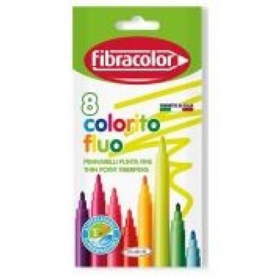 Pisaki colorito fluo 8 kolorów fibracolor