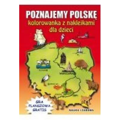 Poznajemy polskę kolorowanka z naklejkami dla dzieci