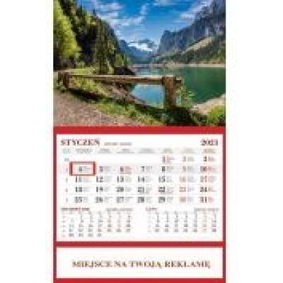 Kalendarz 2021 ścienny jednodzielny alpy