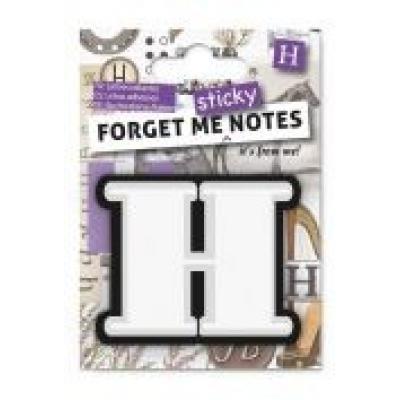 Forget me sticky notes kart samoprzylepne litera h
