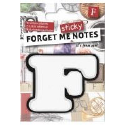 Forget me sticky notes kart samoprzylepne litera f