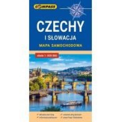 Mapa samochodowa. czechy i słowacja