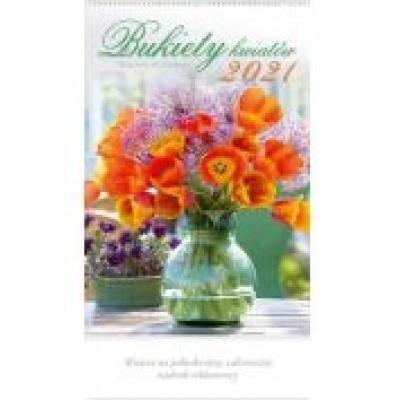 Kalendarz 2021 reklamowy bukiety kwiatów rw12