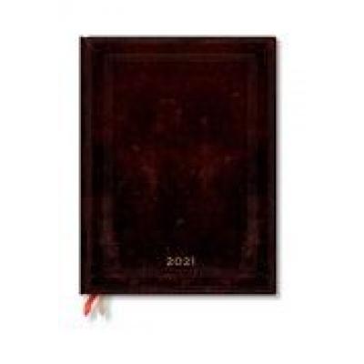 Kalendarz książkowy ultra 2021 12m black moroccan