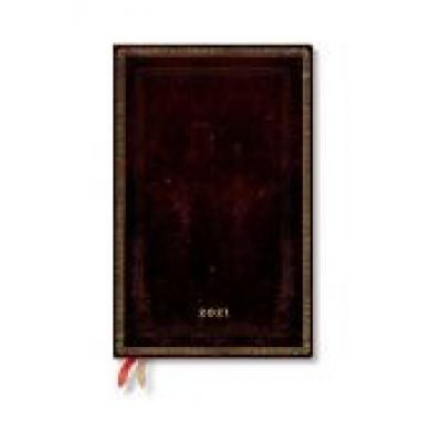Kalendarz książkowy maxi 2021 12m black moroccan