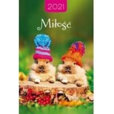 Kalendarz 2021 kieszonkowy miłość - króliki