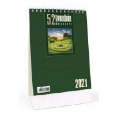 Kalendarz 2021 biurkowy zielony