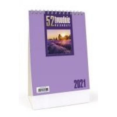 Kalendarz 2021 biurkowy - 52t fioletowy crux