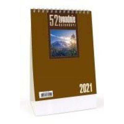 Kalendarz 2021 biurkowy - 52t brązowy crux
