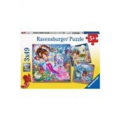 Puzzle 3x49el urocze syrenki 080632 ravensburger
