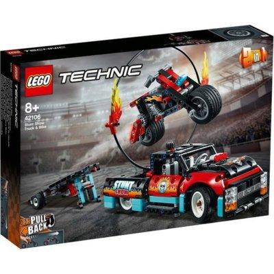 Klocki LEGO Technic - Furgonetka i motocykl kaskaderski LEGO-42106