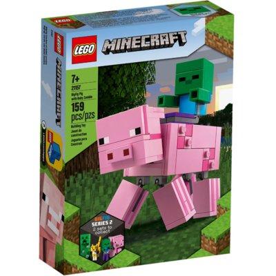 Klocki LEGO Minecraft BigFig - Świnka i mały zombie LEGO-21157