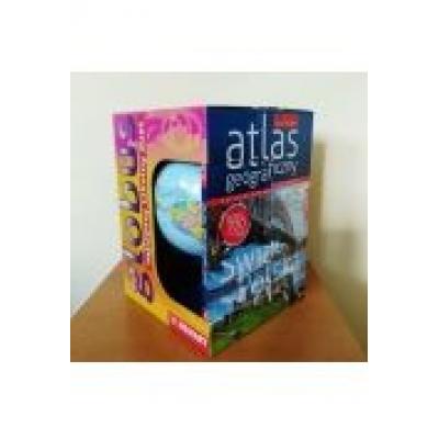 Pakiet: szkolny atlas geograficzny + globus
