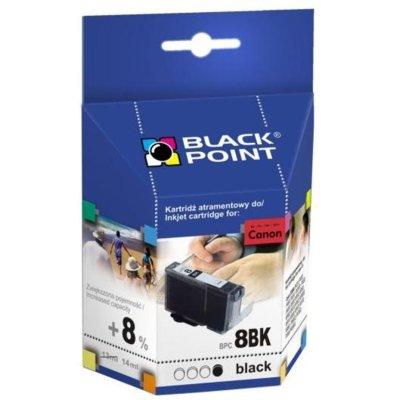 Tusz BLACK POINT BPC8BK Zamiennik Canon CLI 8BK