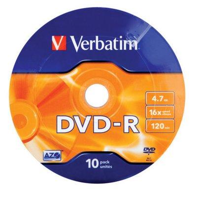Płyta VERBATIM DVD-R 4,7GB 16X Matt Silver