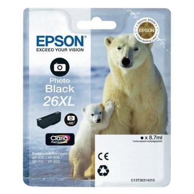 Wkład atramentowy EPSON 26XL Czarny fotograficzny C13T26314010