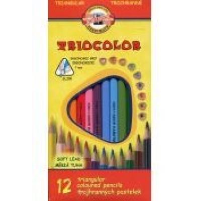 Kredki triocolor 7mm 12 kolorów koh-i-noor