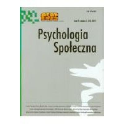 Psychologia społeczna tom 8 nr 2 2013