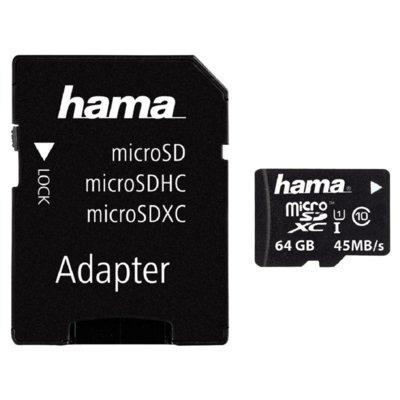Karta pamięci HAMA microSDXC 64GB C10 45MB/s
