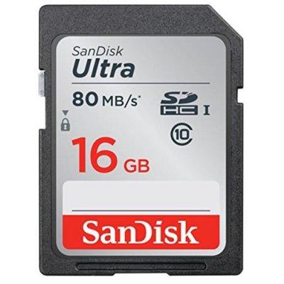 Karta pamięci SANDISK SDHC Ultra 16GB 80MB/s Class 10 UHS-I