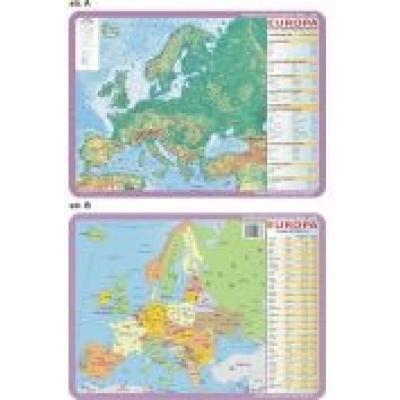 Podkładka edu. 063 - europa mapy fizyczna i pol.