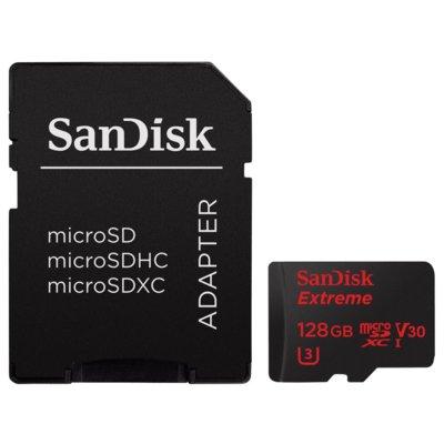 Karta pamięci SANDISK Extreme microSDXC 128GB 90MB/s Class 10 UHS-I U3 V30 + adapter