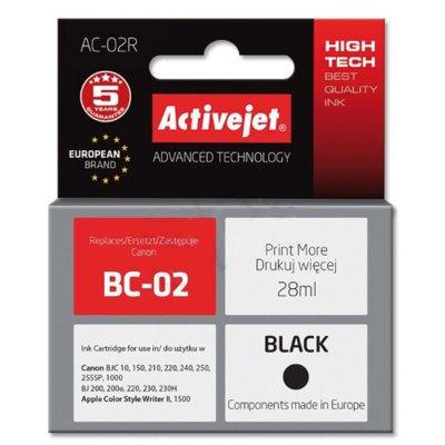 Kartridż z tuszem ACTIVEJET AC-02R (zamiennik Canon BC-02) Czarny