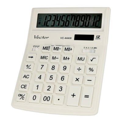 Kalkulator biurowy VECTOR KAV VC-444W