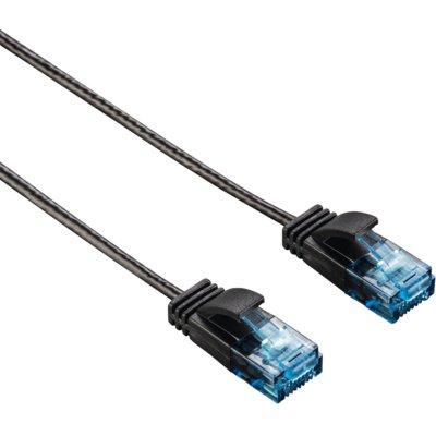 Kabel sieciowy HAMA Slim-Flexible CAT6/UTP/1,5 m Czarny