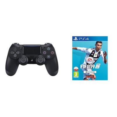 Kontroler bezprzewodowy SONY PlayStation DUALSHOCK 4 v2 Czarny + FIFA 19