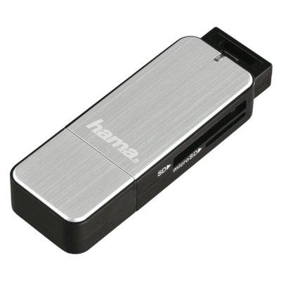 Czytniki kart pamięci HAMA SD/microSD USB 3.0 Srebrny 123900