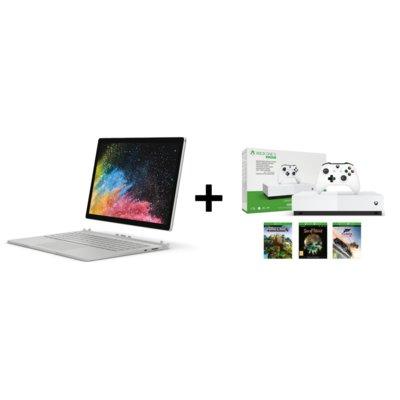 Laptop 2w1 MICROSOFT Surface Book 2 13.5 i7-8650U/16GB/1TB SSD/GTX1050 2GB/Win10 Pro + konsola Xbox One S 1TB All-Digital Edition + Minecraft: Xbox One Edition + Sea of Thieves + Forza Horizon 3