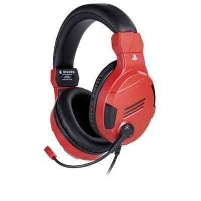 Zestaw słuchawkowy BIG BEN Stereo Gaming Headset Czerwony do PS4/PC