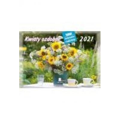 Kalendarz 2021 wl02 kwiaty ozdobne kalendarz rodzinny 5 sztuk