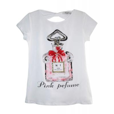 Biała koszulka damska z perfumami no1