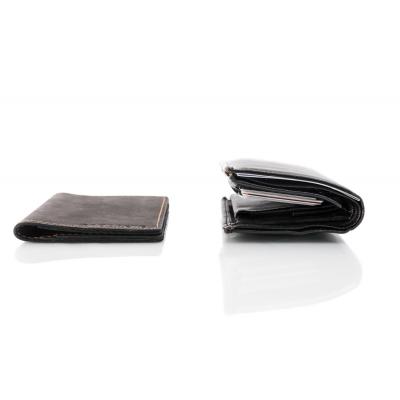 Skórzany cienki portfel slim wallet brodrene sw-01