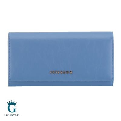 Duży błękitny portfel damski peterson pl807 rfid