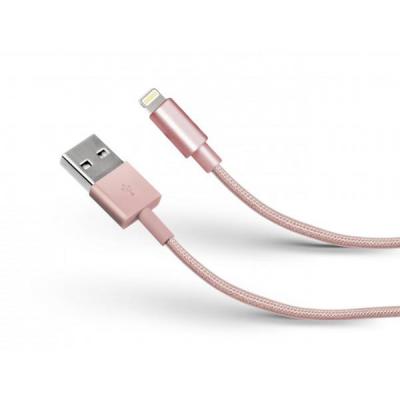 SBS USB-Lightning 1m w otulinie Różowe zloto