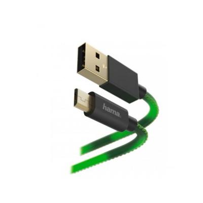 HAMA USB-microUSB 1,5M CHAMELEON zielony >> URODZINOWE RABATY 20 ZŁ ZA KAŻDE WYDANE 200 ZŁ PRZY ZAKUPIE MIN. 2 AKCESORIÓW
