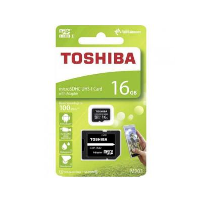 Karta pamięci TOSHIBA 16GB microSD M203 UHS I 100Mb/s THN-M203K0160EA