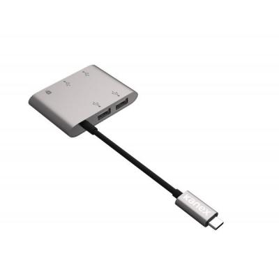 KANEX Adapter KANEX USB-C na 4xUSB, USB-C (aluminium)