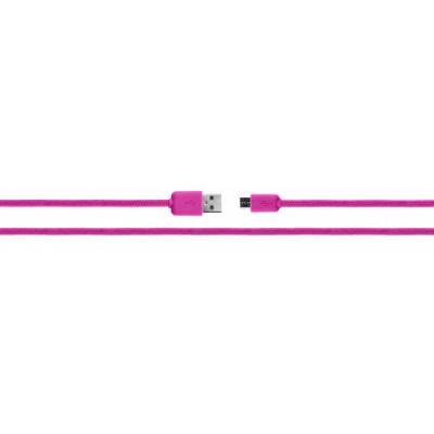 Xqisit KABEL USB-Lightning MFI 1.8m rózowy w oplocie
