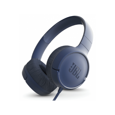 JBL Słuchawki Nauszne z mikrofonem T500 Niebieskie