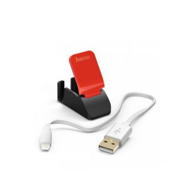 HAMA USB-Lightning 0.2m MFI biały + uchwyt